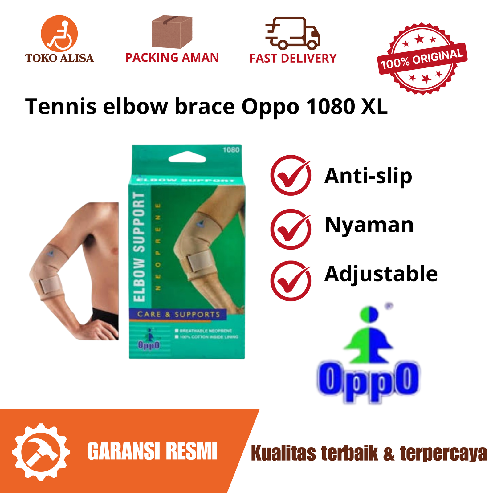 Tennis elbow brace Oppo 1080 XL